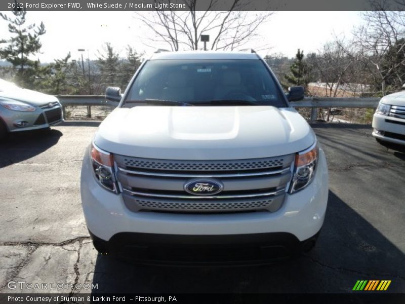 White Suede / Medium Light Stone 2012 Ford Explorer FWD