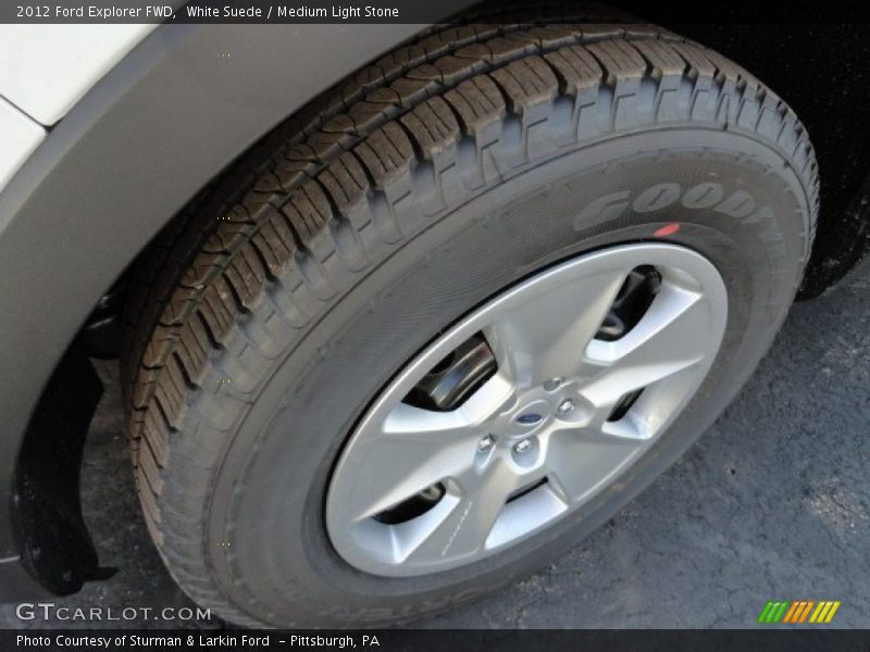 White Suede / Medium Light Stone 2012 Ford Explorer FWD