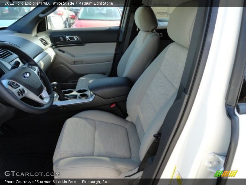 White Suede / Medium Light Stone 2012 Ford Explorer FWD