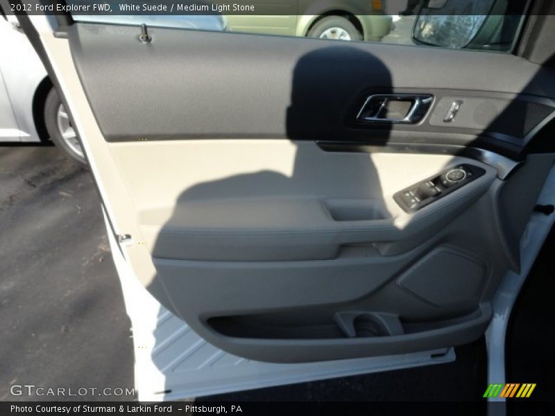 White Suede / Medium Light Stone 2012 Ford Explorer FWD