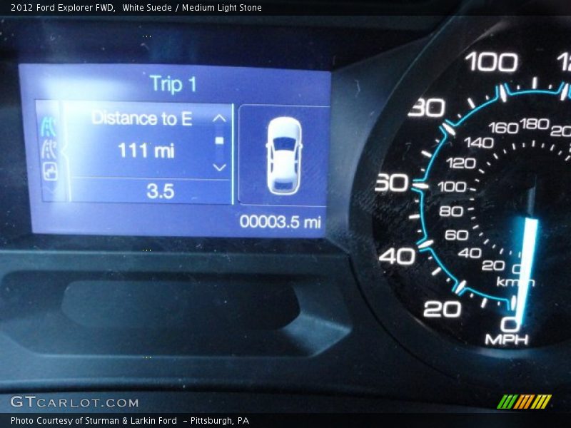White Suede / Medium Light Stone 2012 Ford Explorer FWD