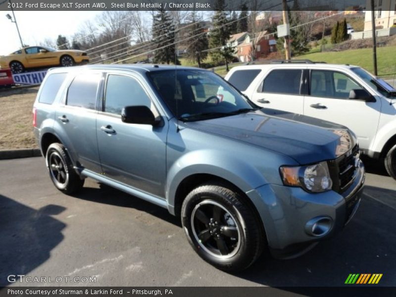 Steel Blue Metallic / Charcoal Black 2012 Ford Escape XLT Sport AWD