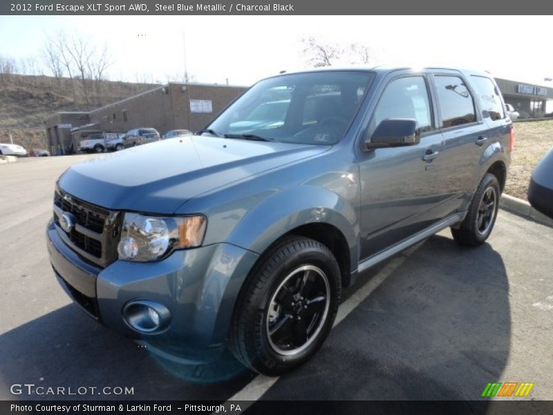 Steel Blue Metallic / Charcoal Black 2012 Ford Escape XLT Sport AWD