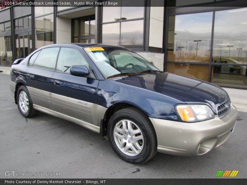 Mystic Blue Pearl / Beige 2004 Subaru Outback Limited Sedan