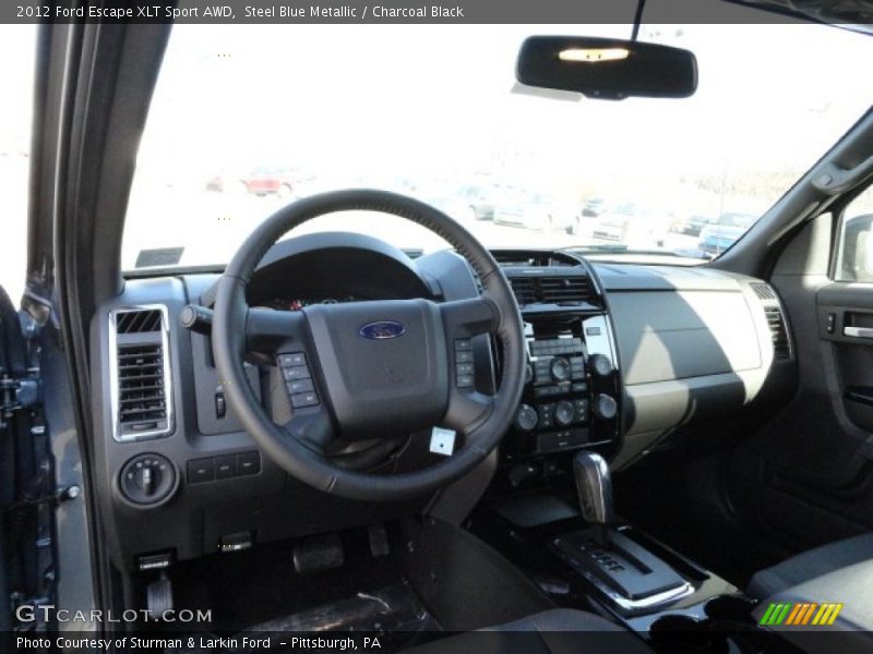 Steel Blue Metallic / Charcoal Black 2012 Ford Escape XLT Sport AWD