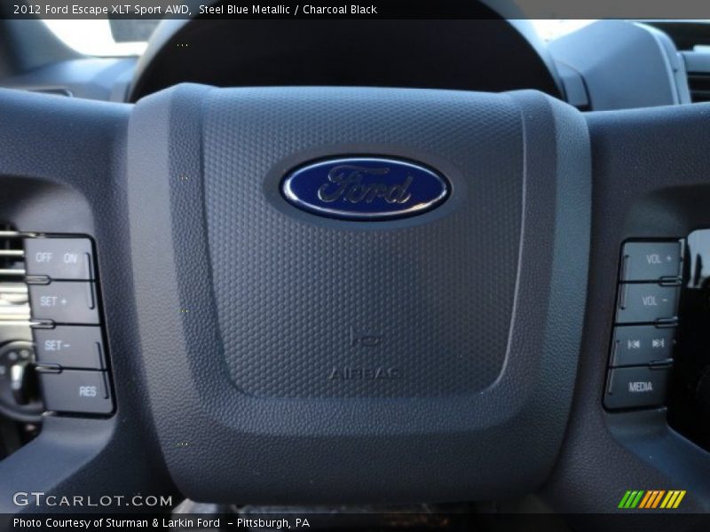Steel Blue Metallic / Charcoal Black 2012 Ford Escape XLT Sport AWD