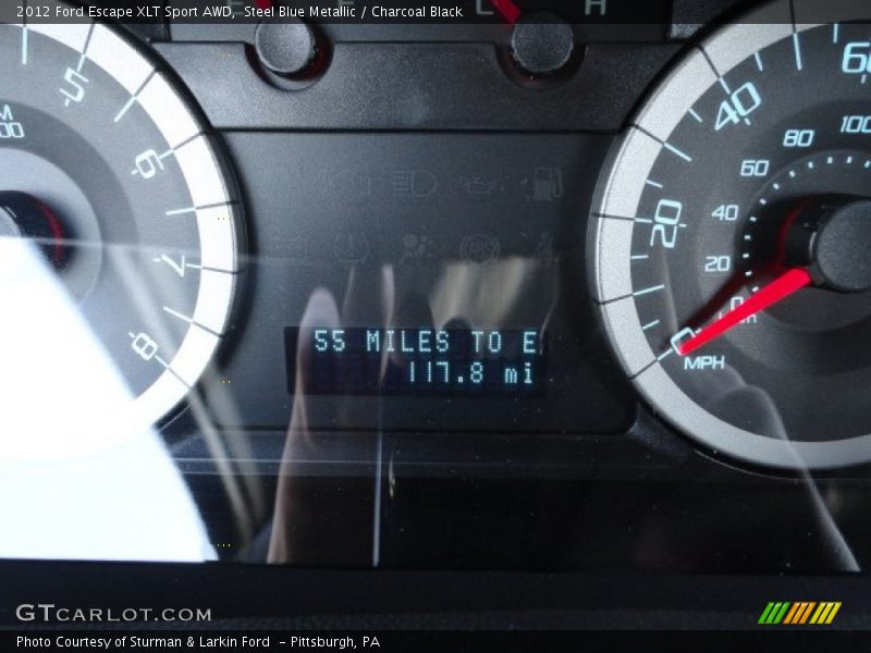 Steel Blue Metallic / Charcoal Black 2012 Ford Escape XLT Sport AWD