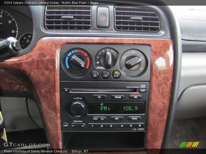 Controls of 2004 Outback Limited Sedan