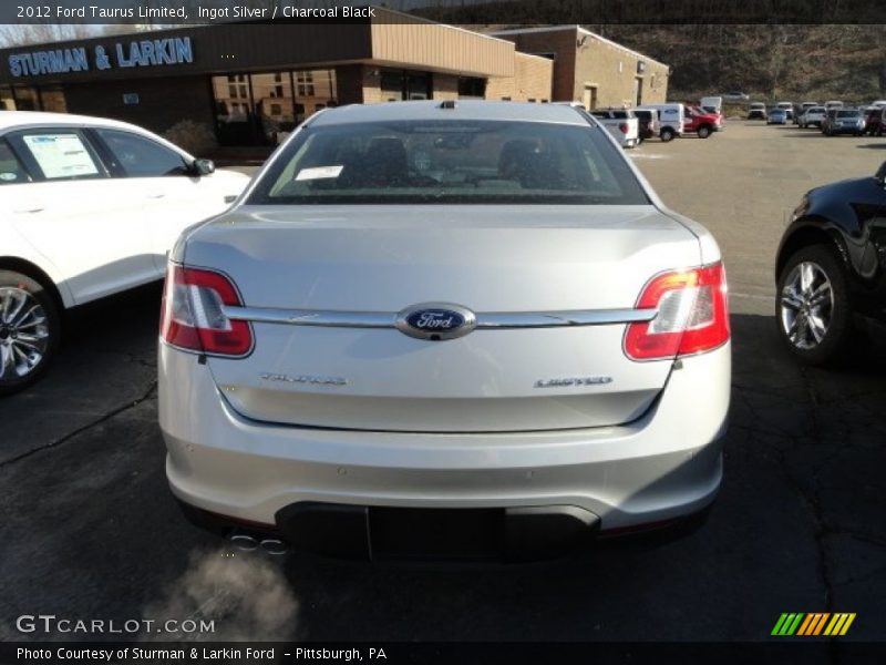 Ingot Silver / Charcoal Black 2012 Ford Taurus Limited