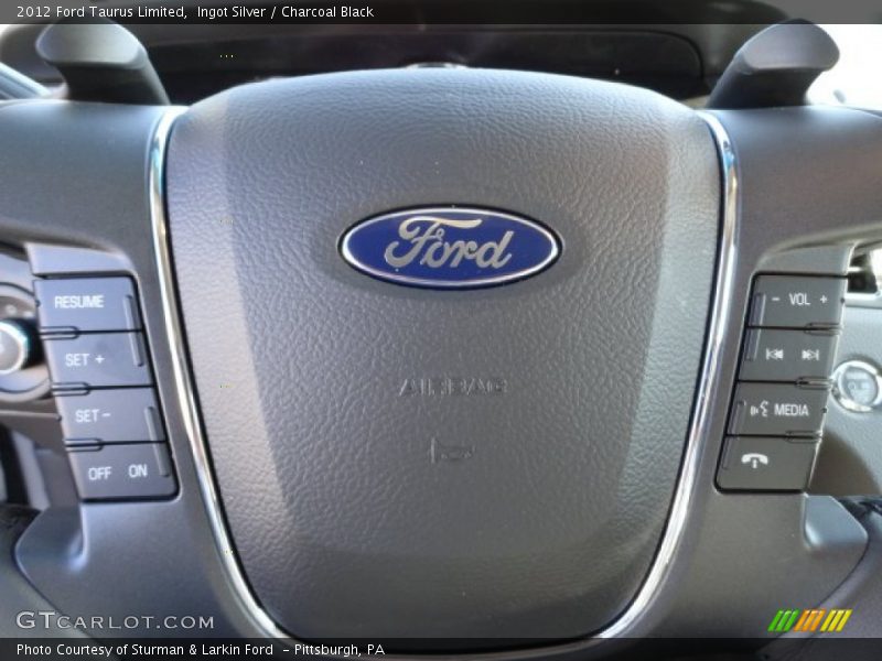 Ingot Silver / Charcoal Black 2012 Ford Taurus Limited