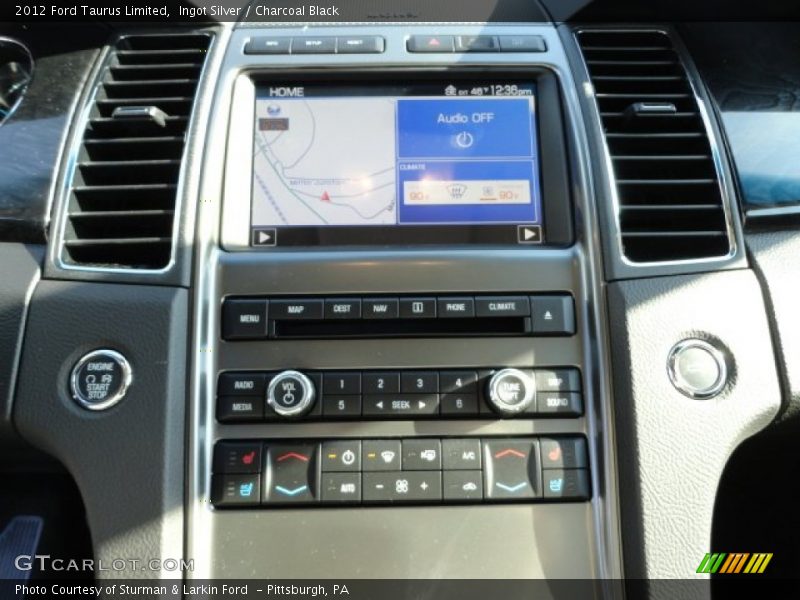 Ingot Silver / Charcoal Black 2012 Ford Taurus Limited