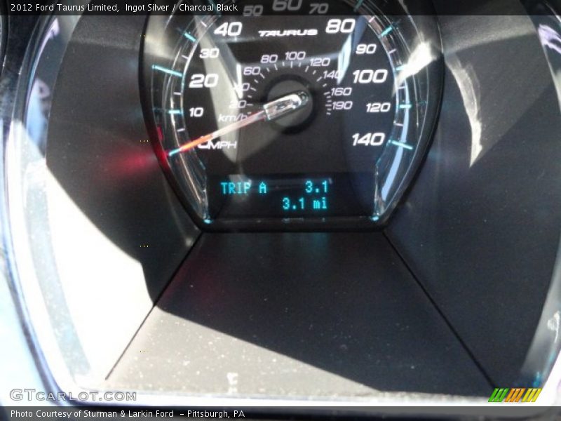 Ingot Silver / Charcoal Black 2012 Ford Taurus Limited