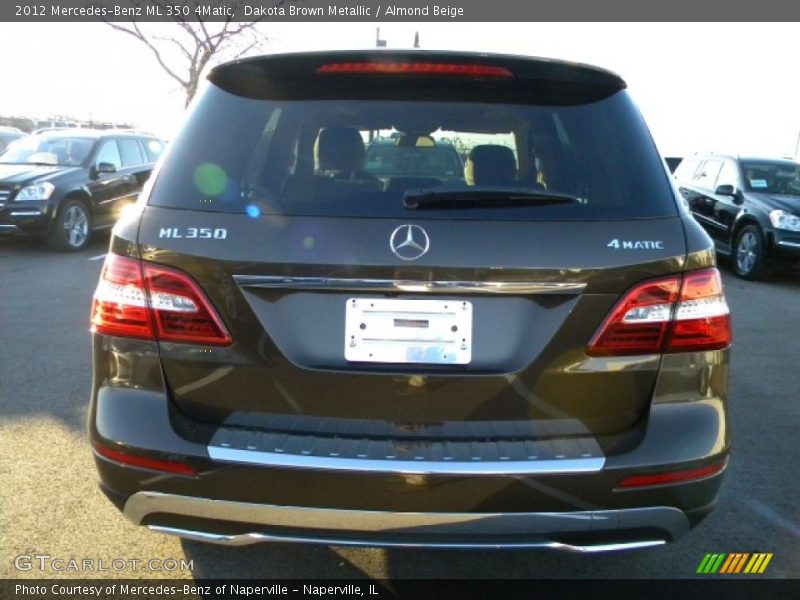 Dakota Brown Metallic / Almond Beige 2012 Mercedes-Benz ML 350 4Matic