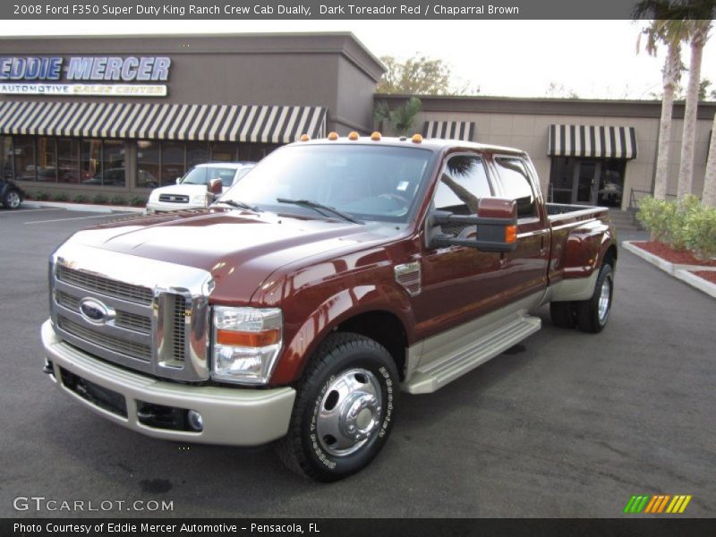 Dark Toreador Red / Chaparral Brown 2008 Ford F350 Super Duty King Ranch Crew Cab Dually