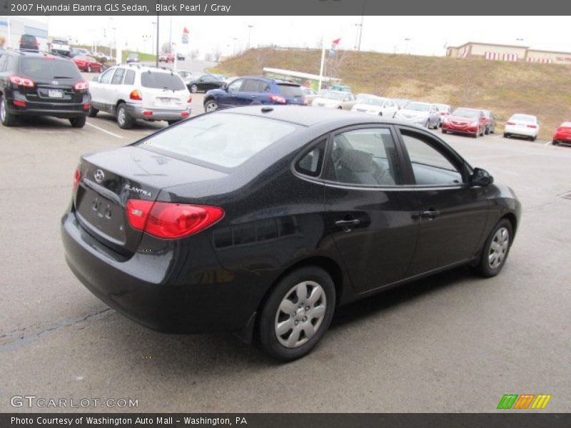 Black Pearl / Gray 2007 Hyundai Elantra GLS Sedan