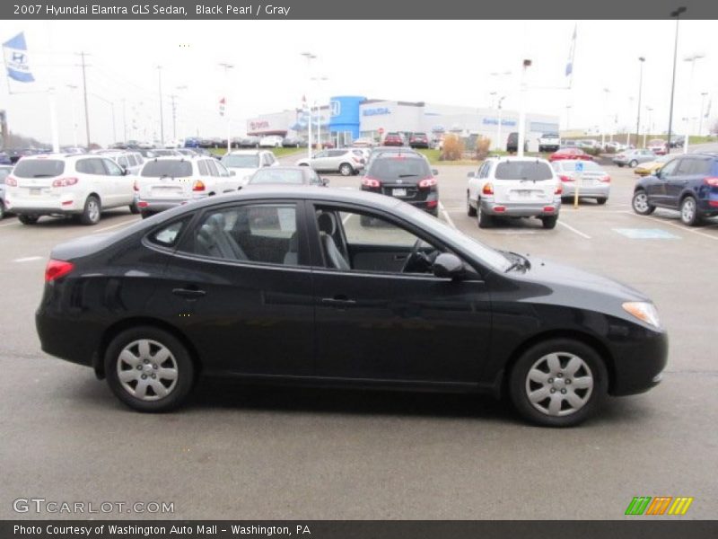 Black Pearl / Gray 2007 Hyundai Elantra GLS Sedan