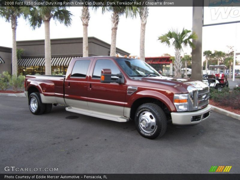 Front 3/4 View of 2008 F350 Super Duty King Ranch Crew Cab Dually