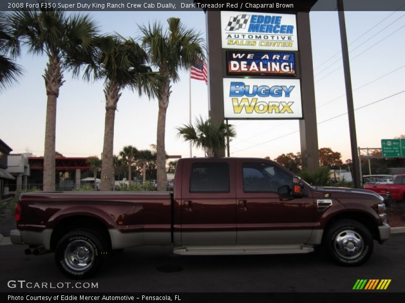 Dark Toreador Red / Chaparral Brown 2008 Ford F350 Super Duty King Ranch Crew Cab Dually