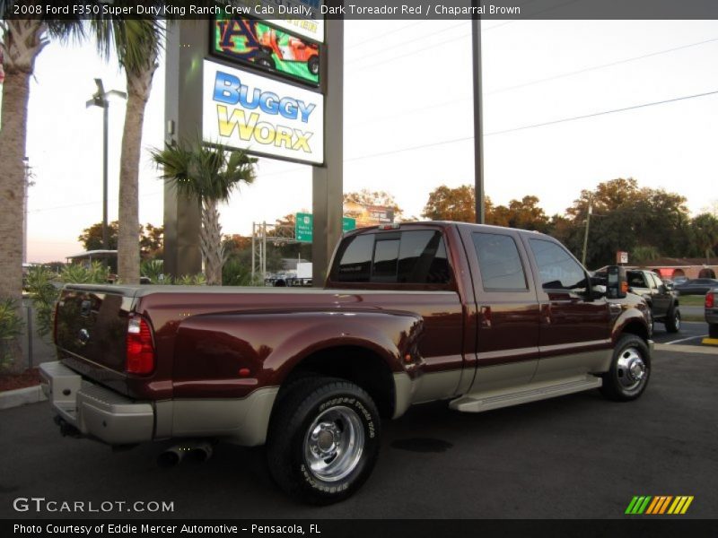 Dark Toreador Red / Chaparral Brown 2008 Ford F350 Super Duty King Ranch Crew Cab Dually
