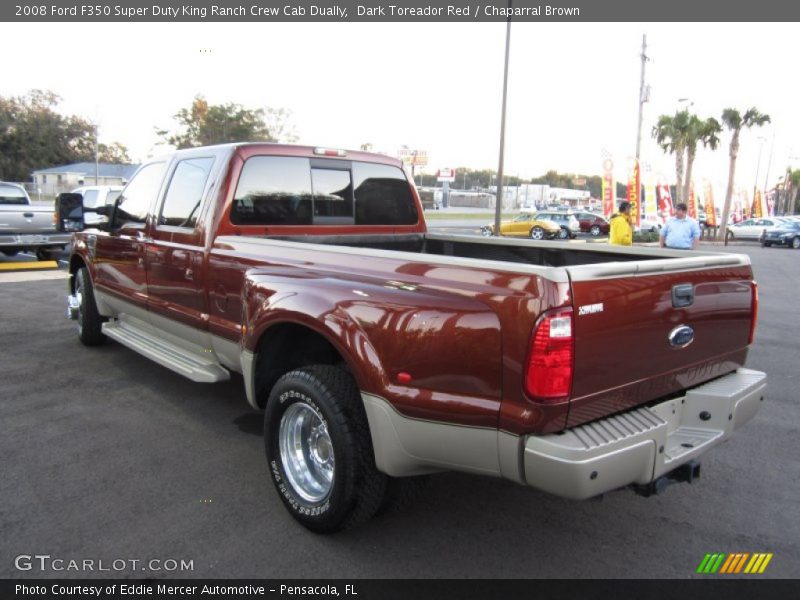 Dark Toreador Red / Chaparral Brown 2008 Ford F350 Super Duty King Ranch Crew Cab Dually