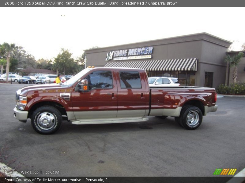 Dark Toreador Red / Chaparral Brown 2008 Ford F350 Super Duty King Ranch Crew Cab Dually