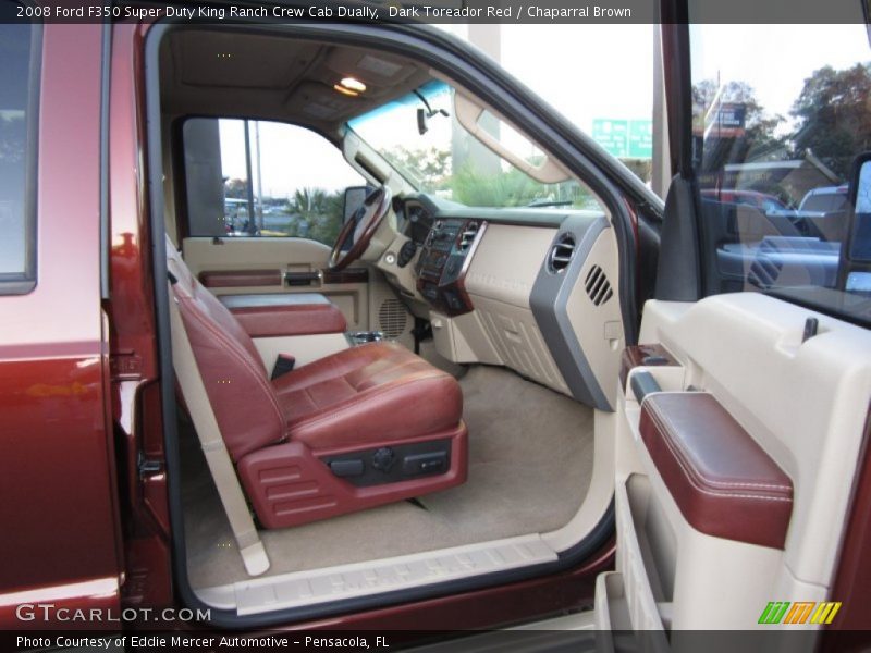  2008 F350 Super Duty King Ranch Crew Cab Dually Chaparral Brown Interior