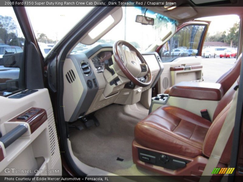  2008 F350 Super Duty King Ranch Crew Cab Dually Chaparral Brown Interior