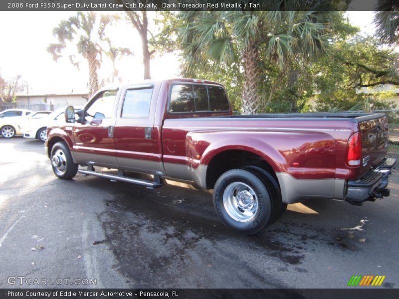 Dark Toreador Red Metallic / Tan 2006 Ford F350 Super Duty Lariat Crew Cab Dually