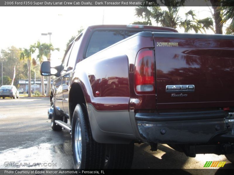 Dark Toreador Red Metallic / Tan 2006 Ford F350 Super Duty Lariat Crew Cab Dually