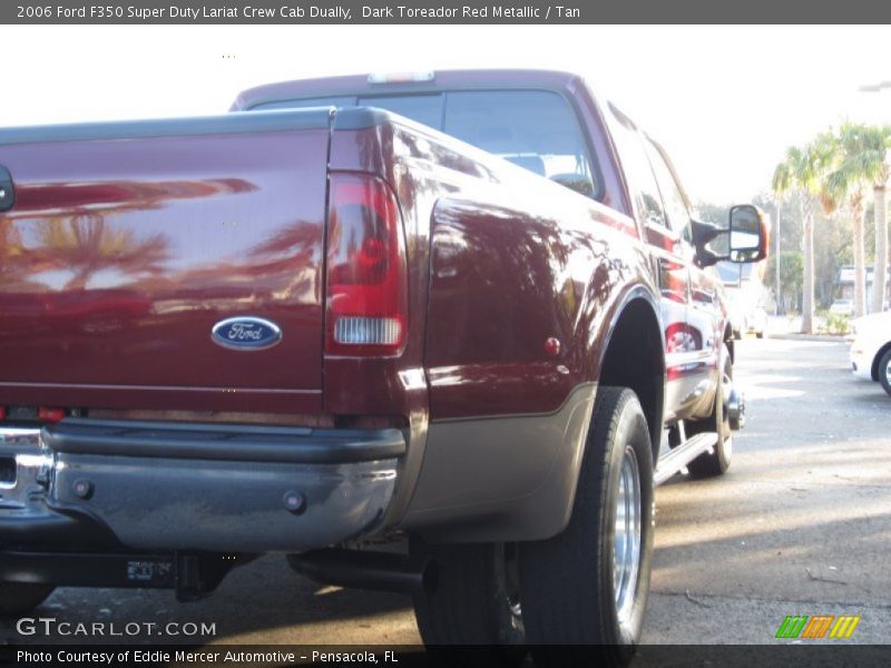 Dark Toreador Red Metallic / Tan 2006 Ford F350 Super Duty Lariat Crew Cab Dually