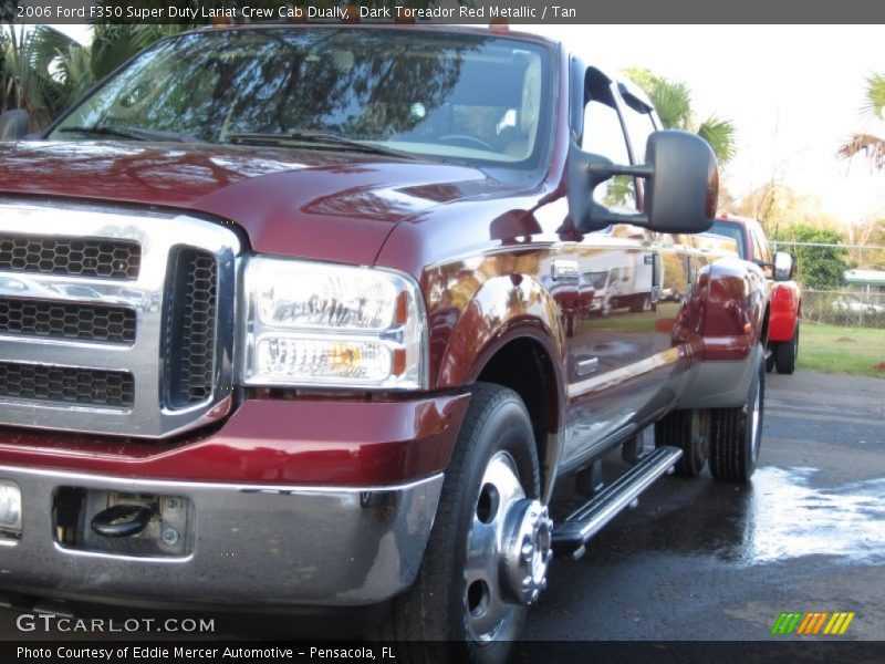 Dark Toreador Red Metallic / Tan 2006 Ford F350 Super Duty Lariat Crew Cab Dually