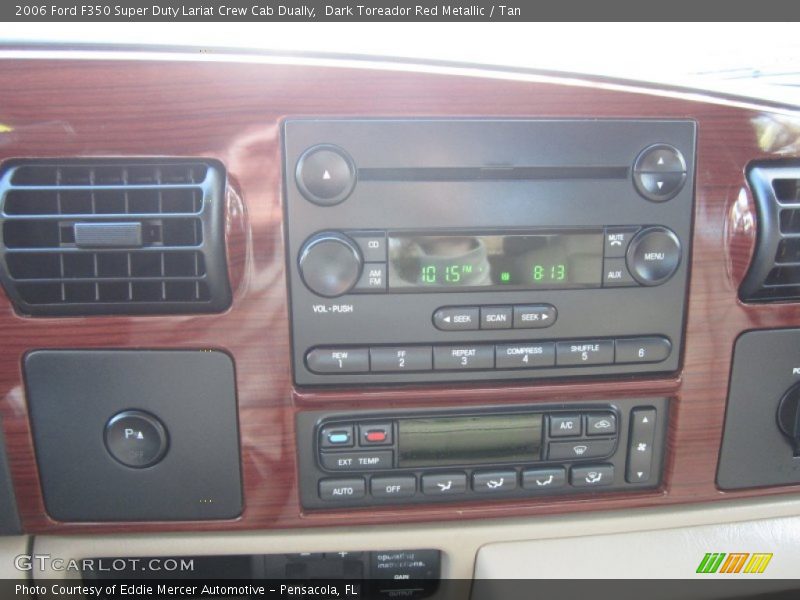 Dark Toreador Red Metallic / Tan 2006 Ford F350 Super Duty Lariat Crew Cab Dually