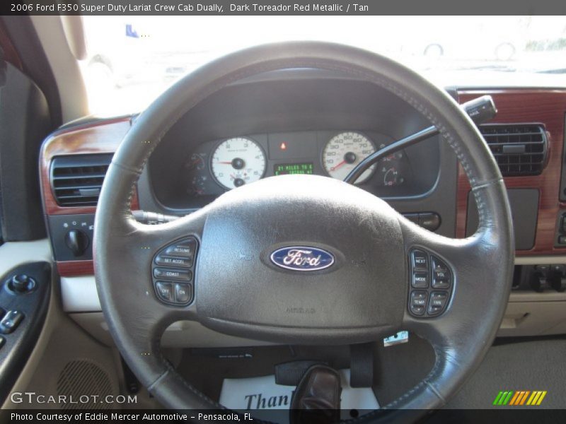 Dark Toreador Red Metallic / Tan 2006 Ford F350 Super Duty Lariat Crew Cab Dually