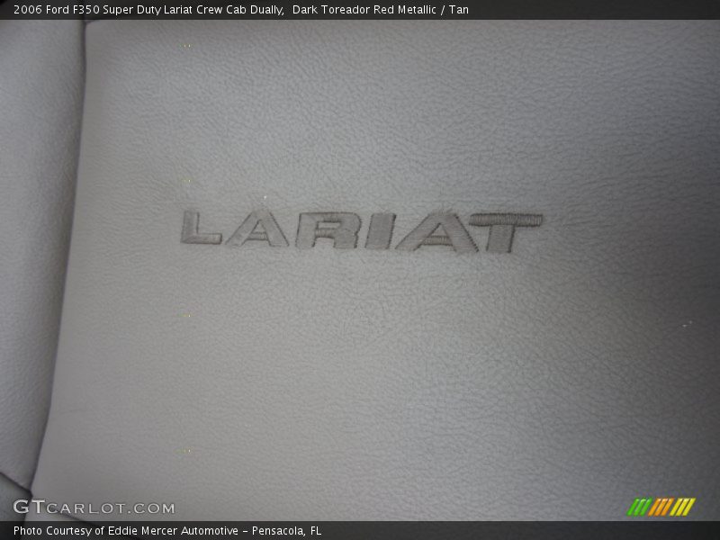 Dark Toreador Red Metallic / Tan 2006 Ford F350 Super Duty Lariat Crew Cab Dually
