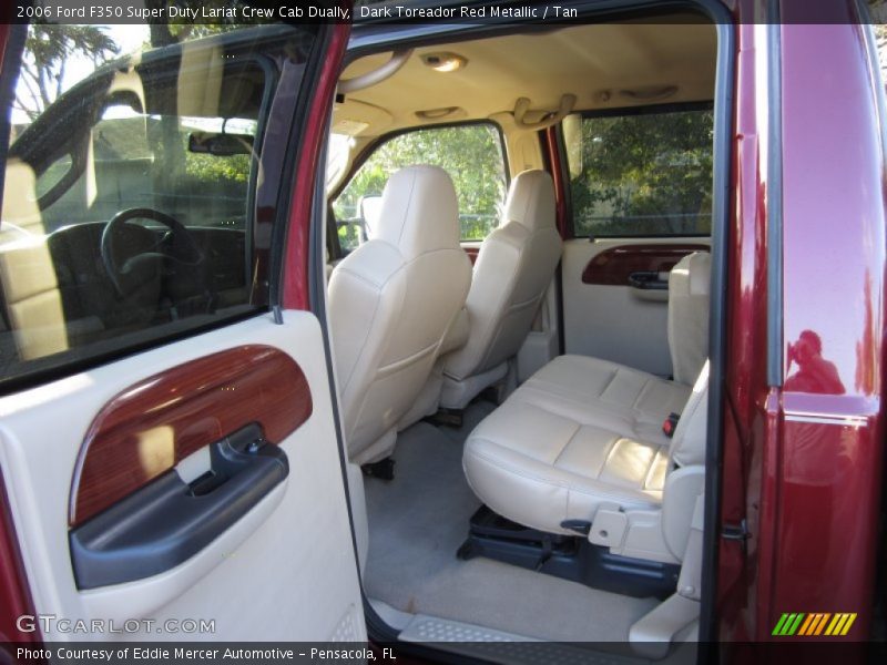 Dark Toreador Red Metallic / Tan 2006 Ford F350 Super Duty Lariat Crew Cab Dually