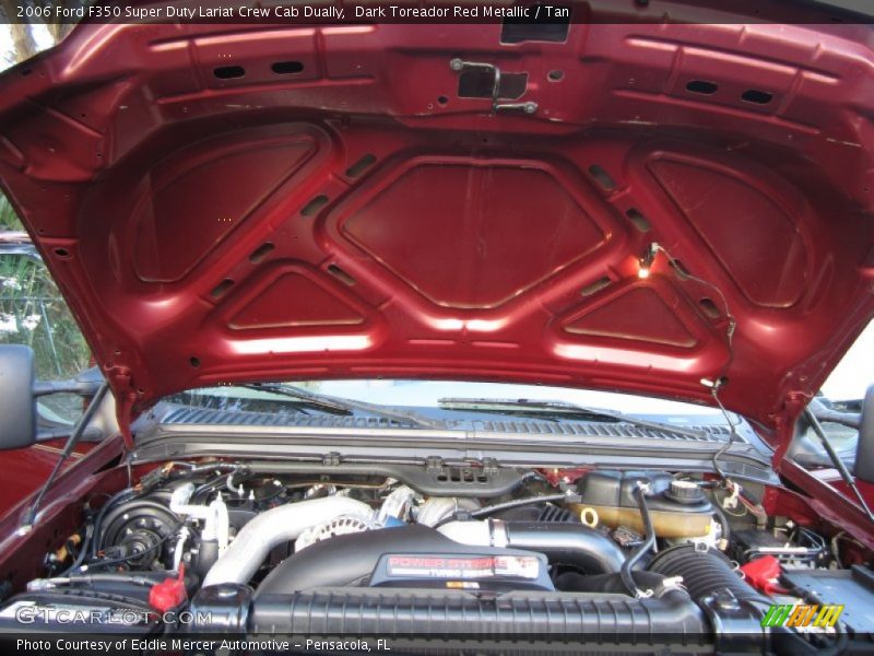 Dark Toreador Red Metallic / Tan 2006 Ford F350 Super Duty Lariat Crew Cab Dually