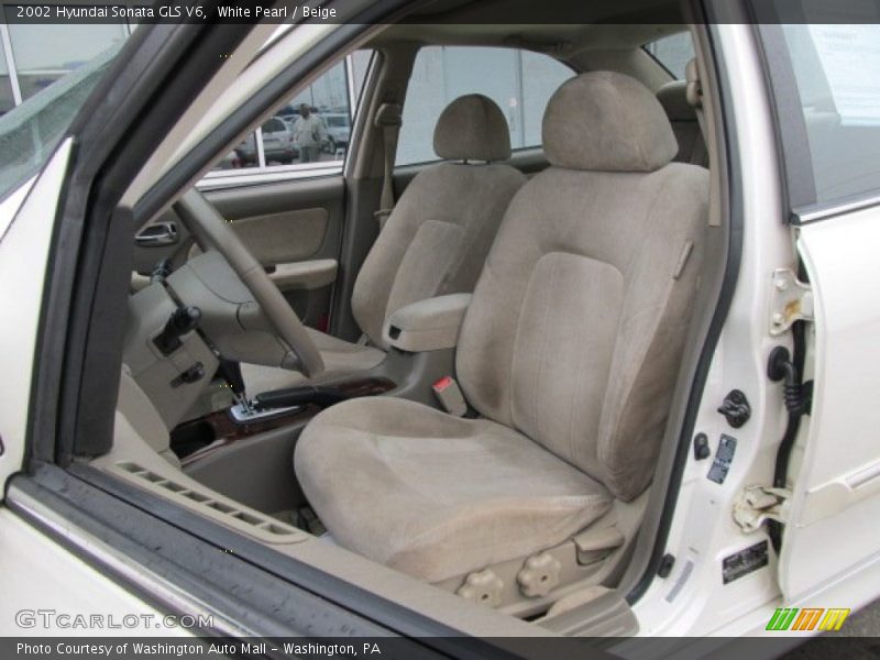 White Pearl / Beige 2002 Hyundai Sonata GLS V6