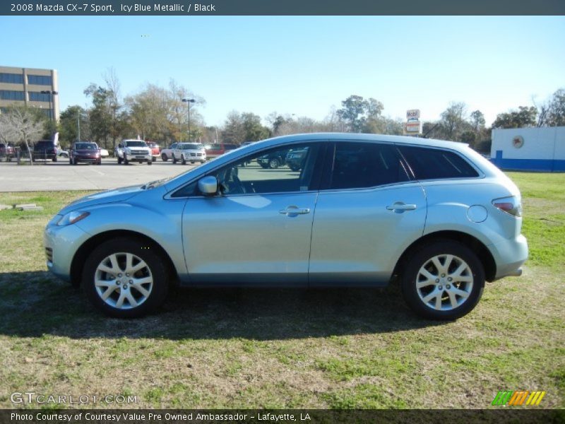 Icy Blue Metallic / Black 2008 Mazda CX-7 Sport