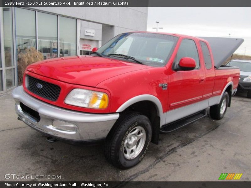 Bright Red / Medium Graphite 1998 Ford F150 XLT SuperCab 4x4