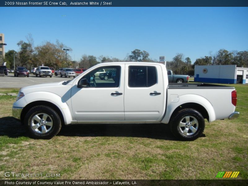 Avalanche White / Steel 2009 Nissan Frontier SE Crew Cab
