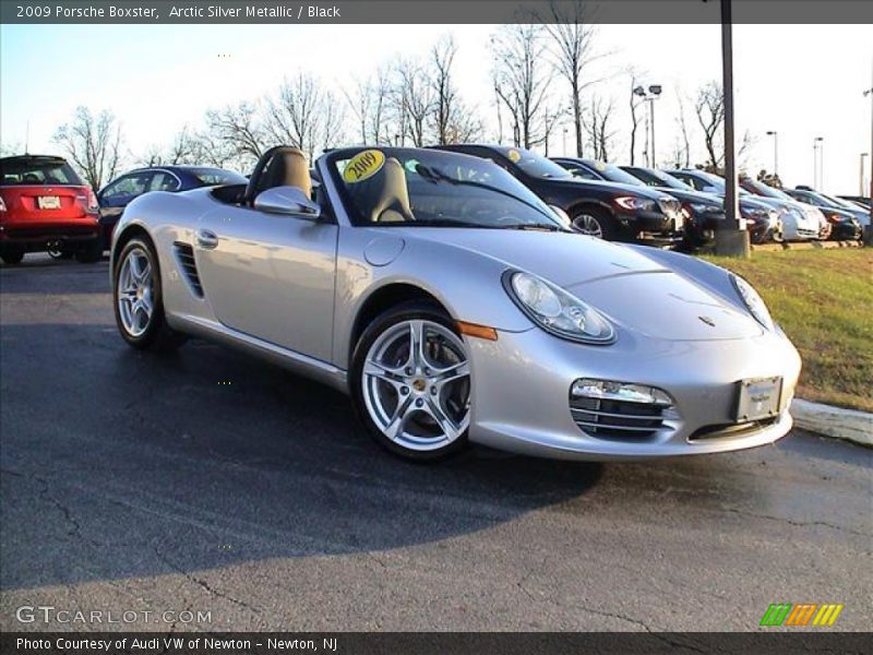 Arctic Silver Metallic / Black 2009 Porsche Boxster