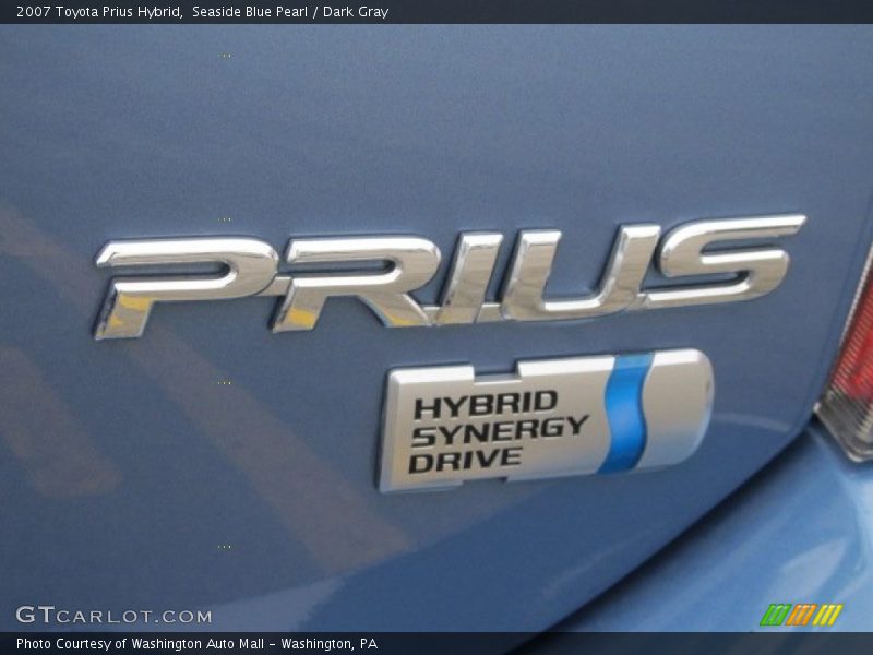 Seaside Blue Pearl / Dark Gray 2007 Toyota Prius Hybrid