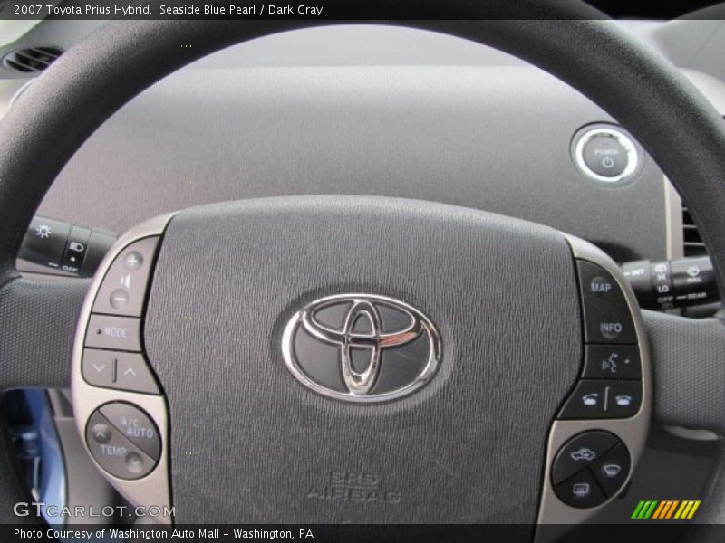 Seaside Blue Pearl / Dark Gray 2007 Toyota Prius Hybrid