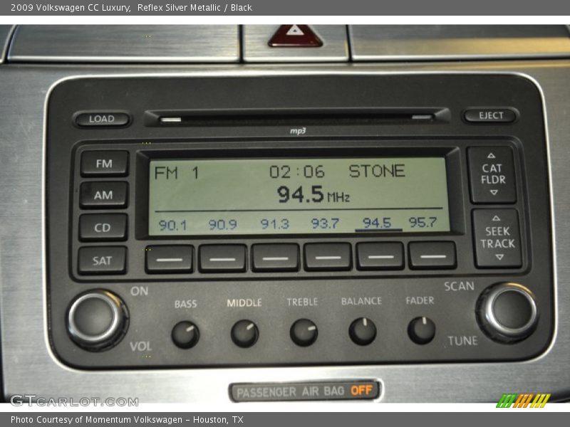 Reflex Silver Metallic / Black 2009 Volkswagen CC Luxury