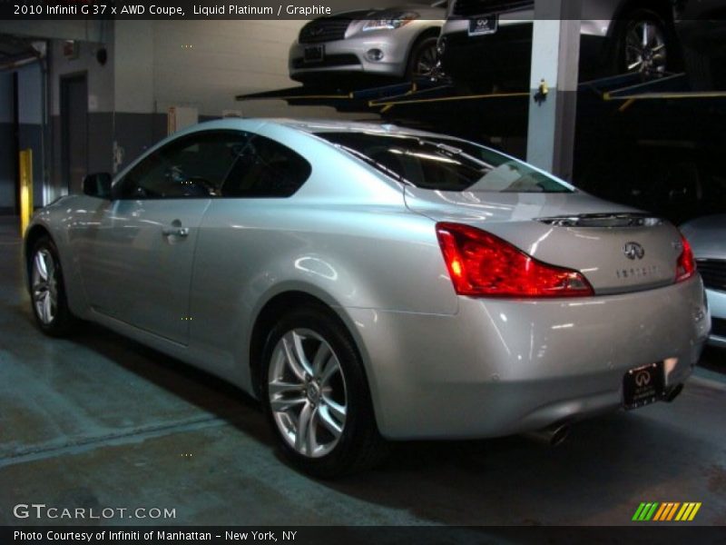 Liquid Platinum / Graphite 2010 Infiniti G 37 x AWD Coupe