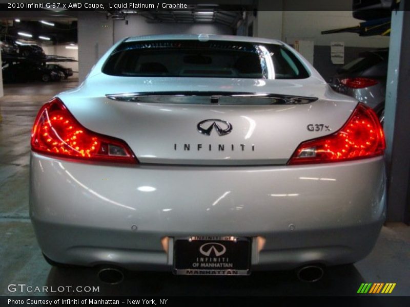 Liquid Platinum / Graphite 2010 Infiniti G 37 x AWD Coupe