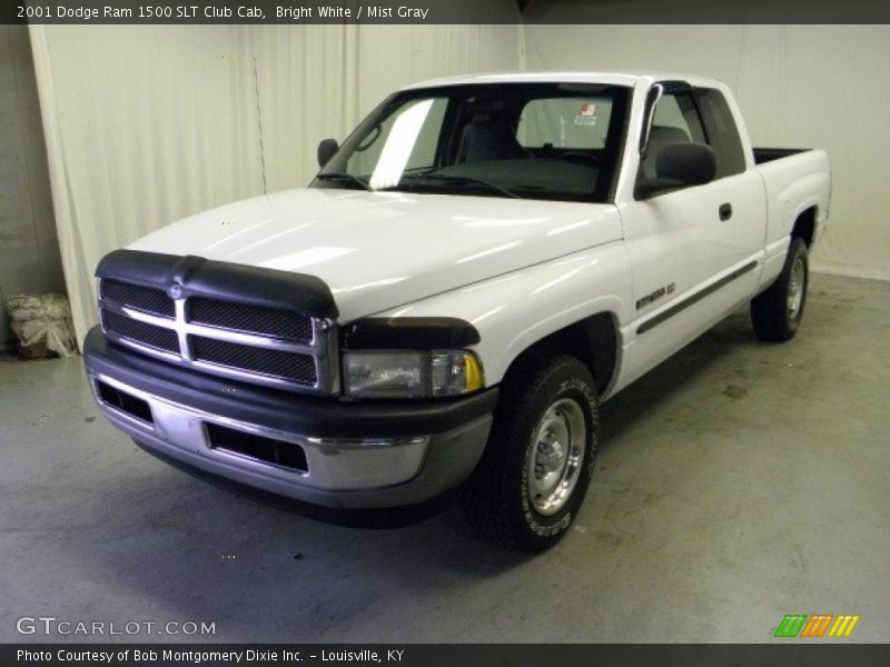 Bright White / Mist Gray 2001 Dodge Ram 1500 SLT Club Cab