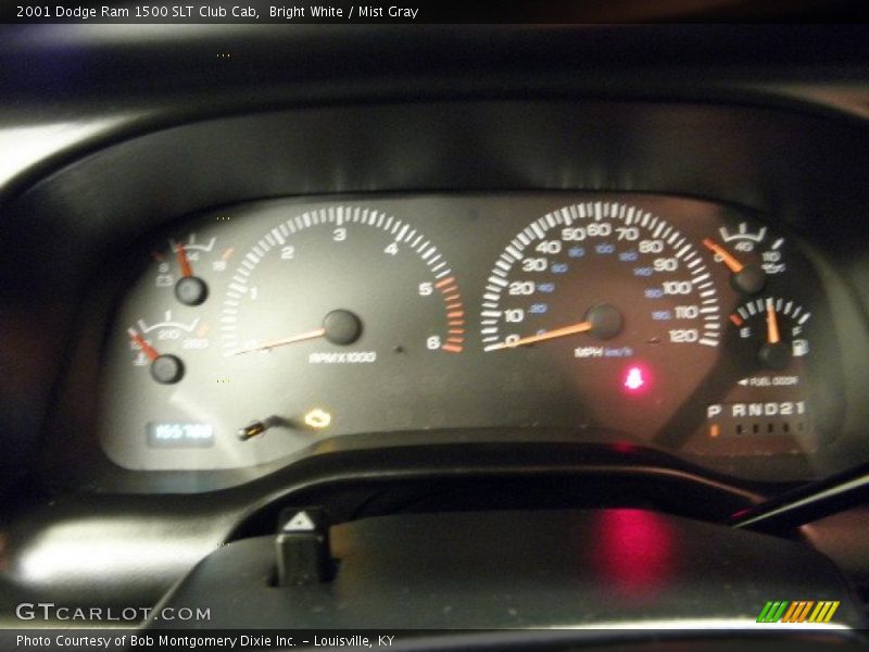 Bright White / Mist Gray 2001 Dodge Ram 1500 SLT Club Cab