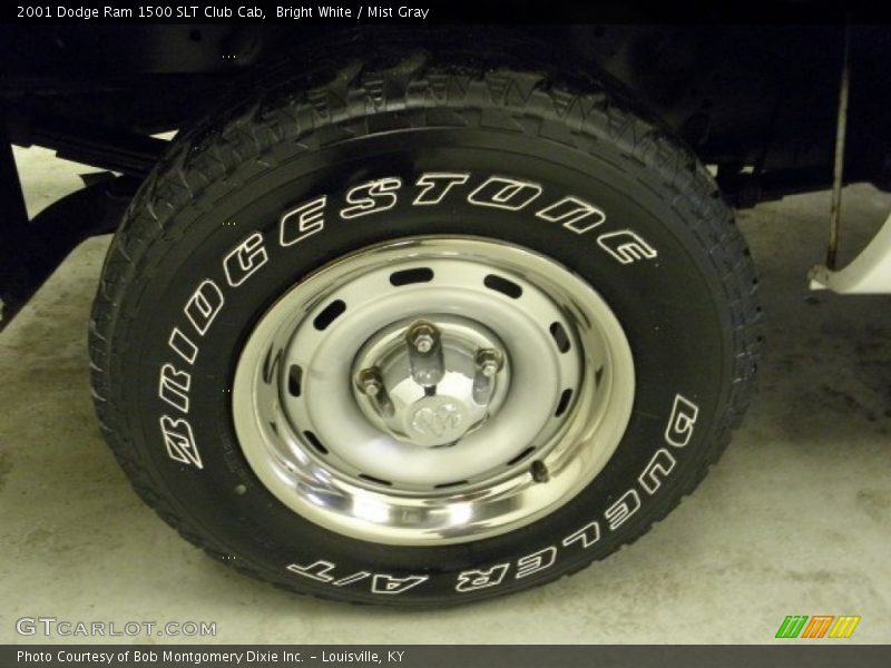 Bright White / Mist Gray 2001 Dodge Ram 1500 SLT Club Cab