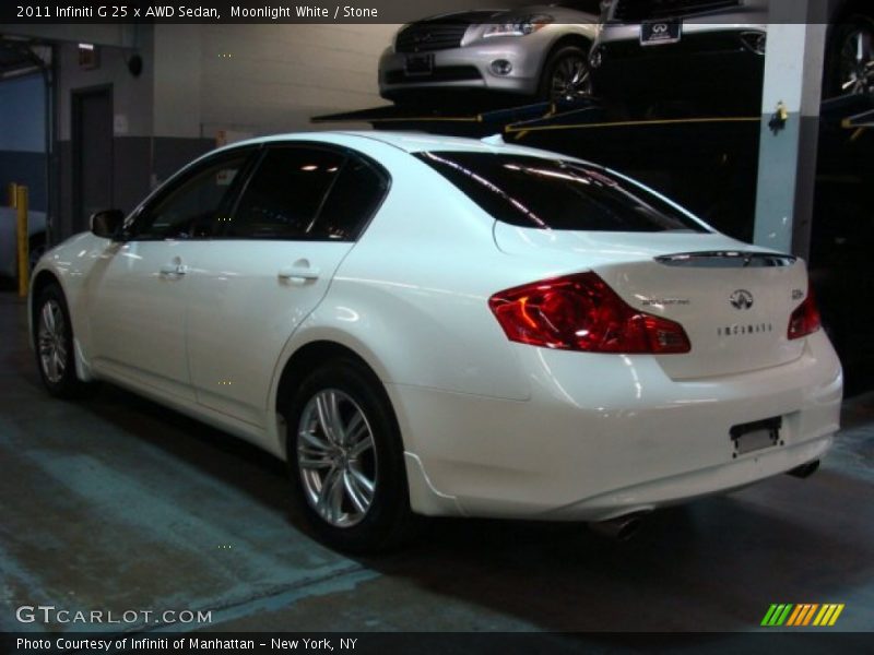 Moonlight White / Stone 2011 Infiniti G 25 x AWD Sedan